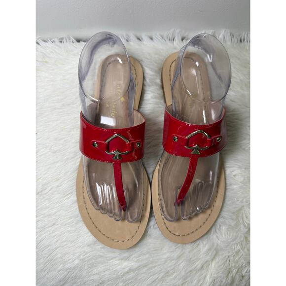 Kate Spade Patent Red Sandals – Size 8 – New - Picture 7 of 12